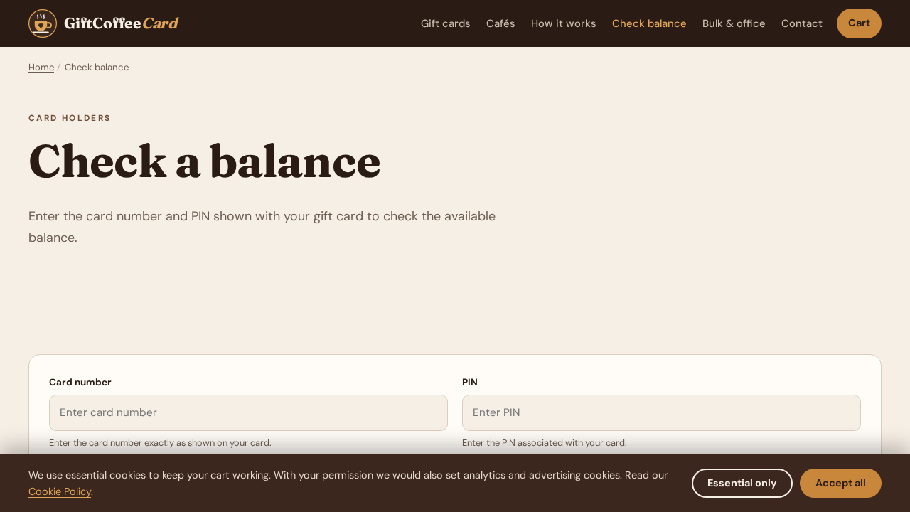 Screenshot of giftcoffeecard.com captured during the scan