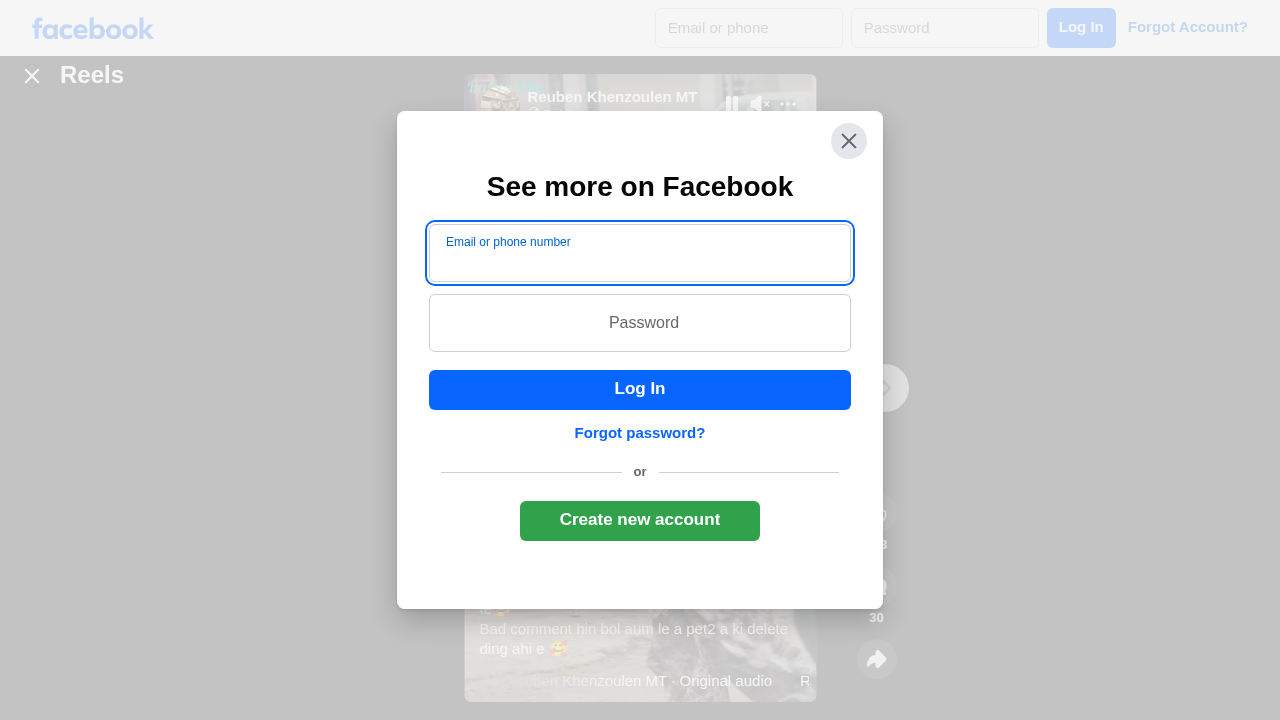 Screenshot of www.facebook.com