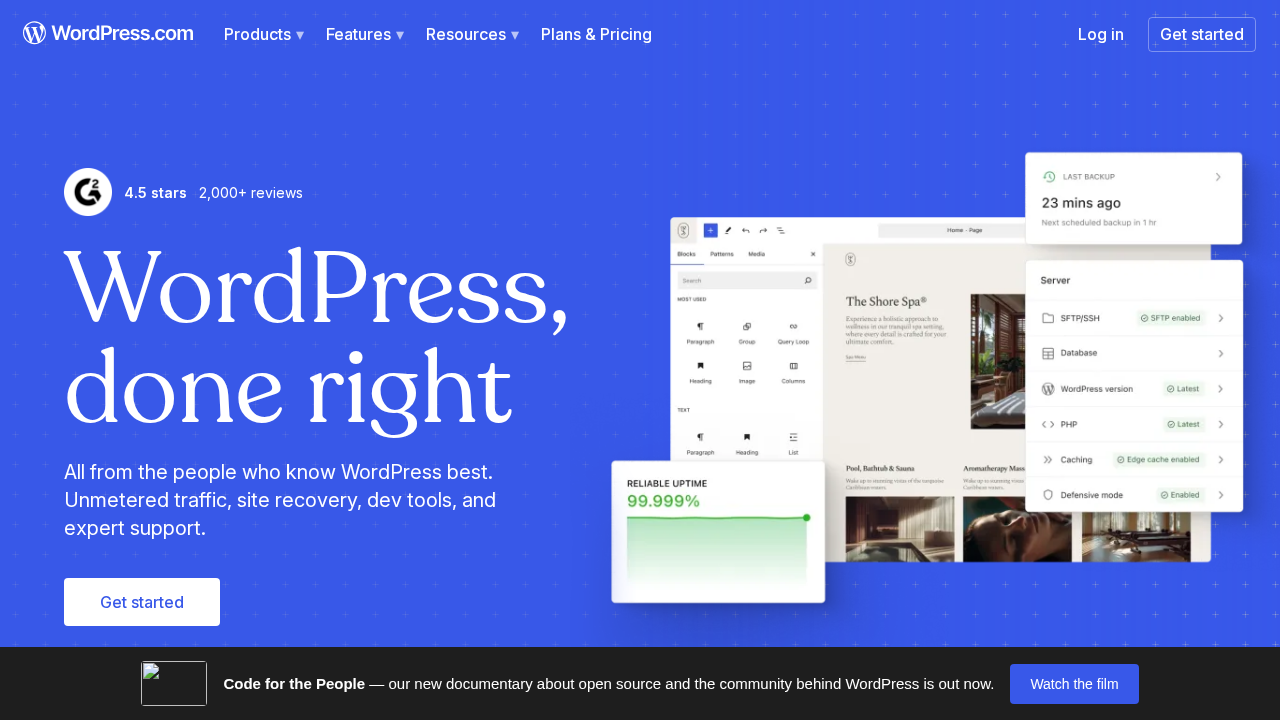 Screenshot of wordpress.com captured during the scan