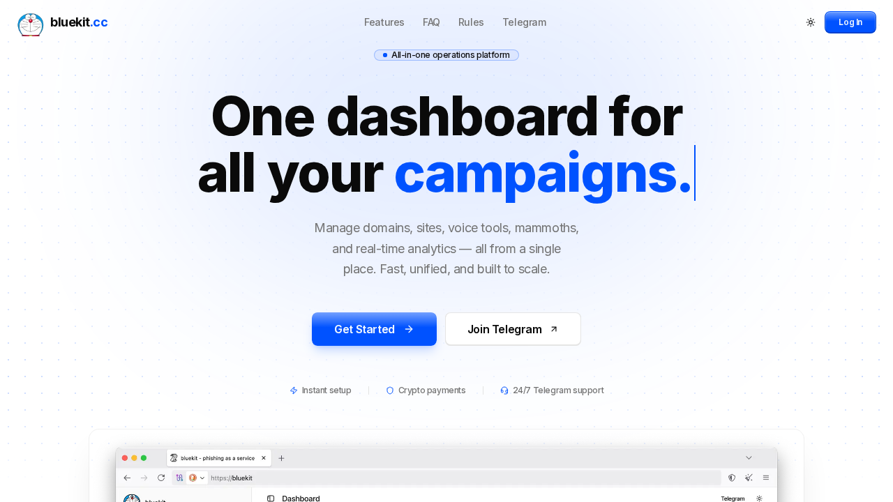 Screenshot of bluekit.cc