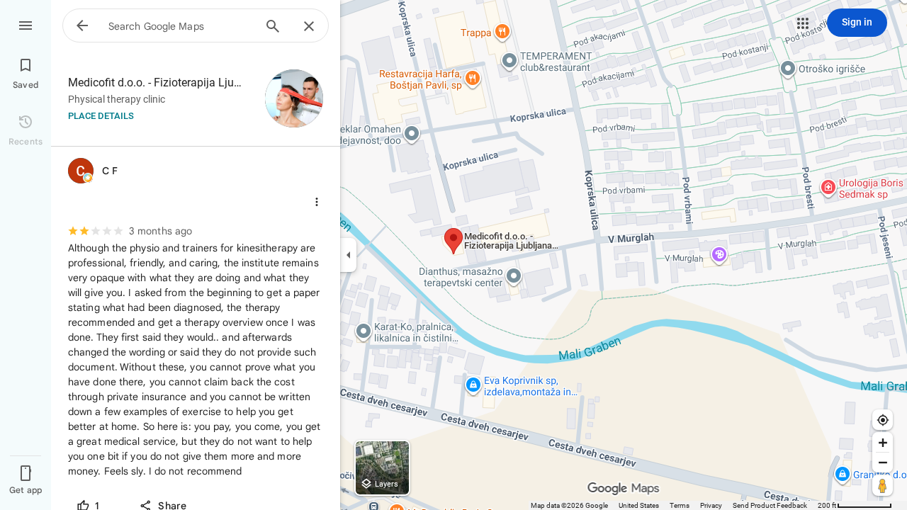 Screenshot of maps.app.goo.gl captured during the scan