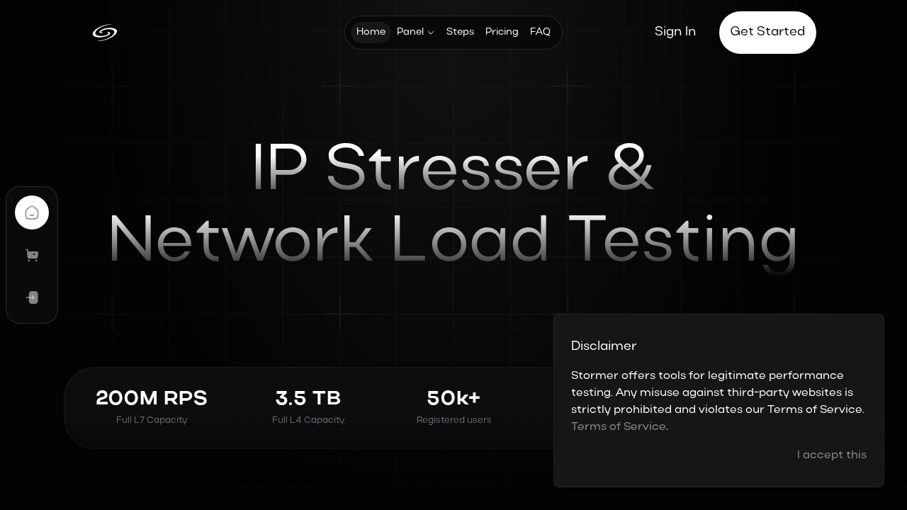 Screenshot of ddos.su captured during the scan