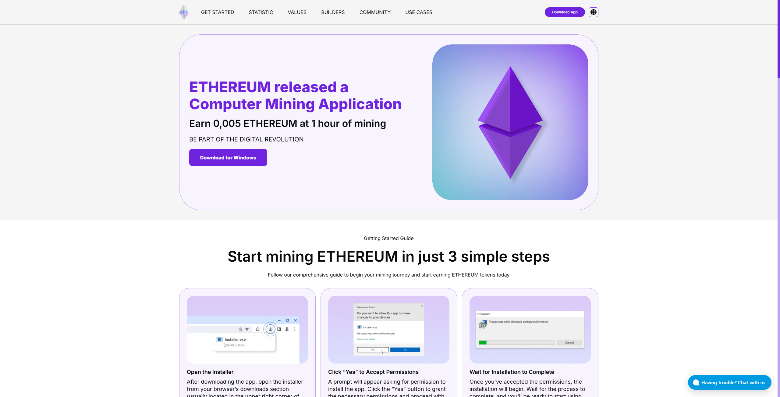 Screenshot of ethereum.system-tools-hub.com