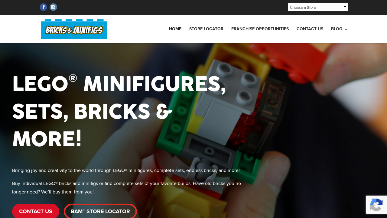 Screenshot of bricksandminifigs.com