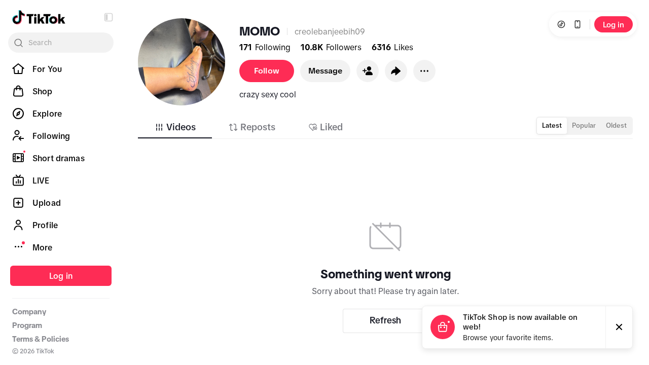 Screenshot of www.tiktok.com captured during the scan