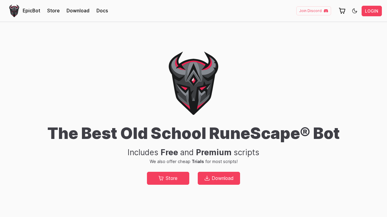 Screenshot of epicbot.com captured during the scan