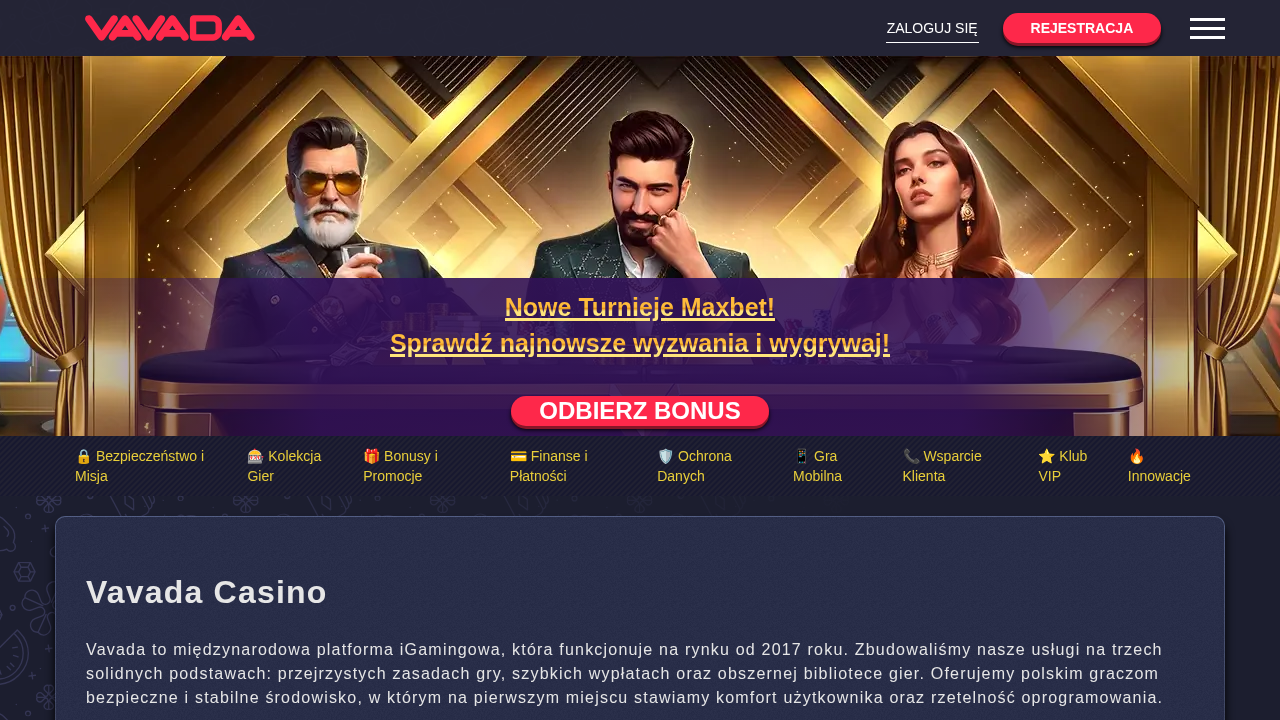 Screenshot of vavada.net.pl