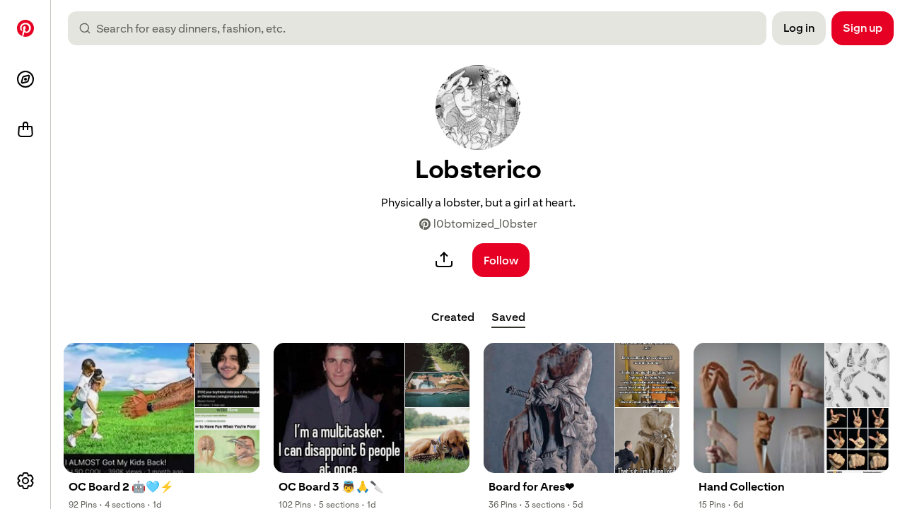 Screenshot of www.pinterest.com captured during the scan