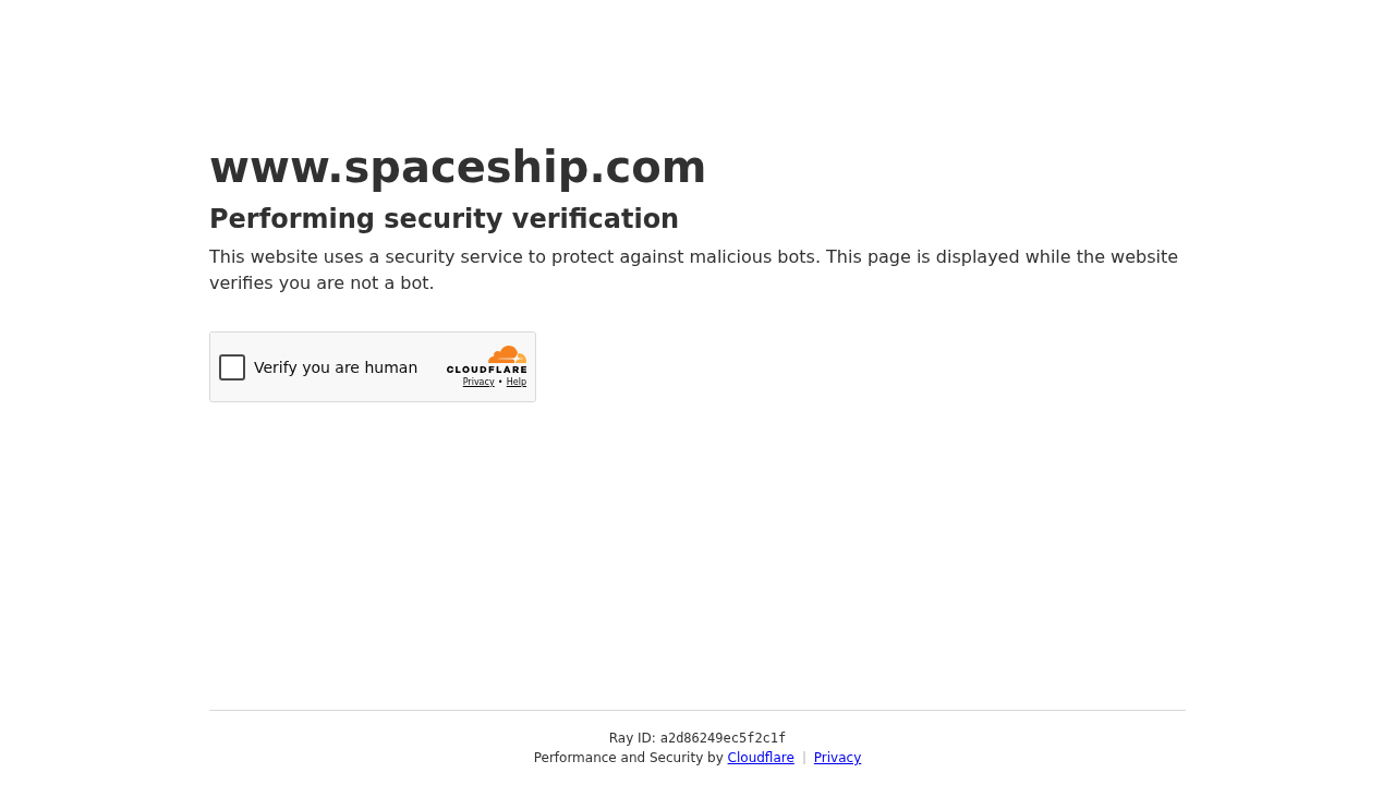 Screenshot of spaceship.com captured during the scan