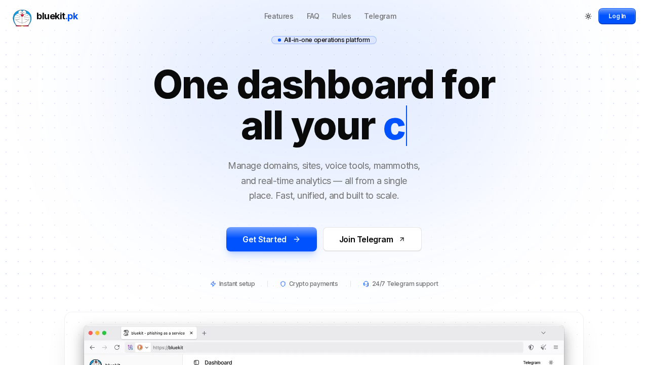 Screenshot of bluekit.pk