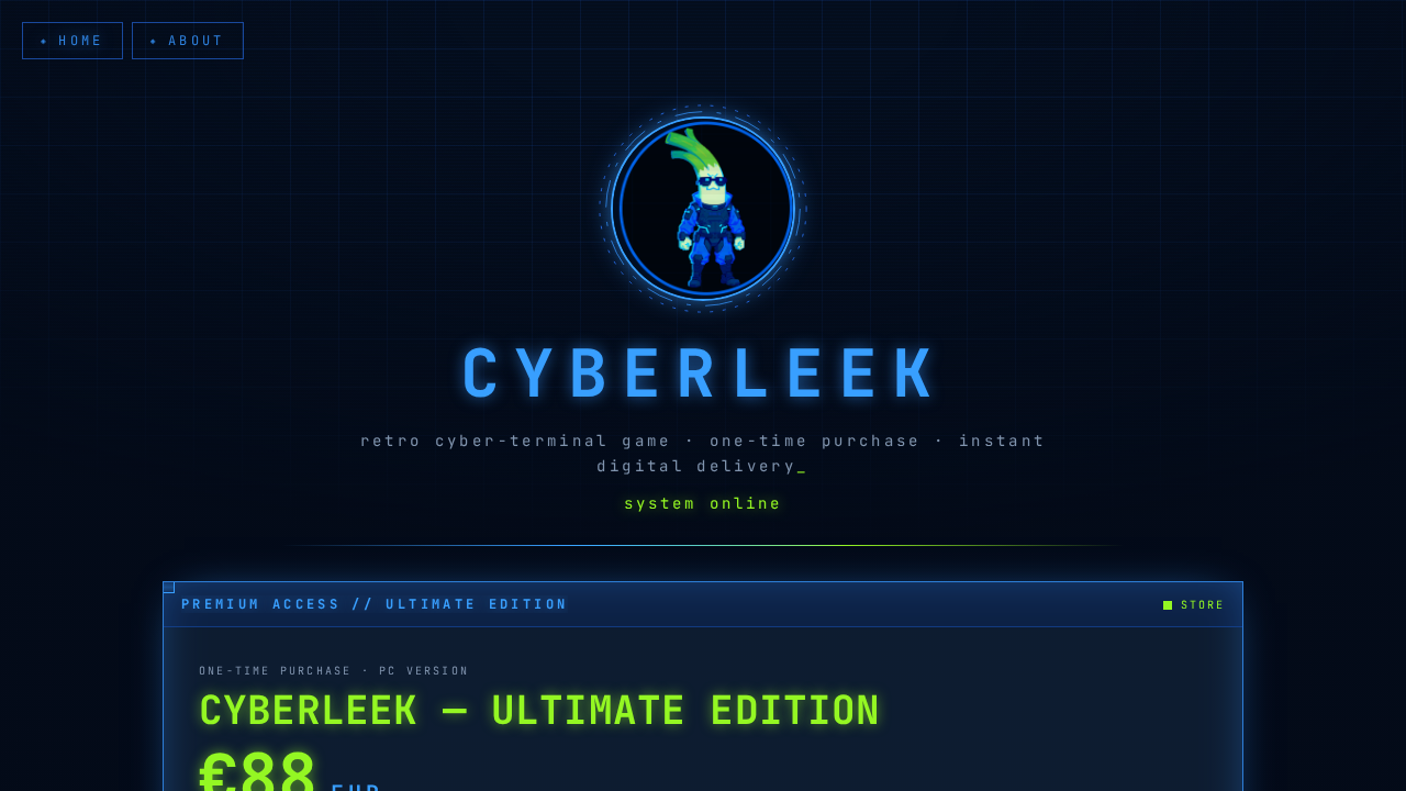 Screenshot of cyberleek.dev captured during the scan