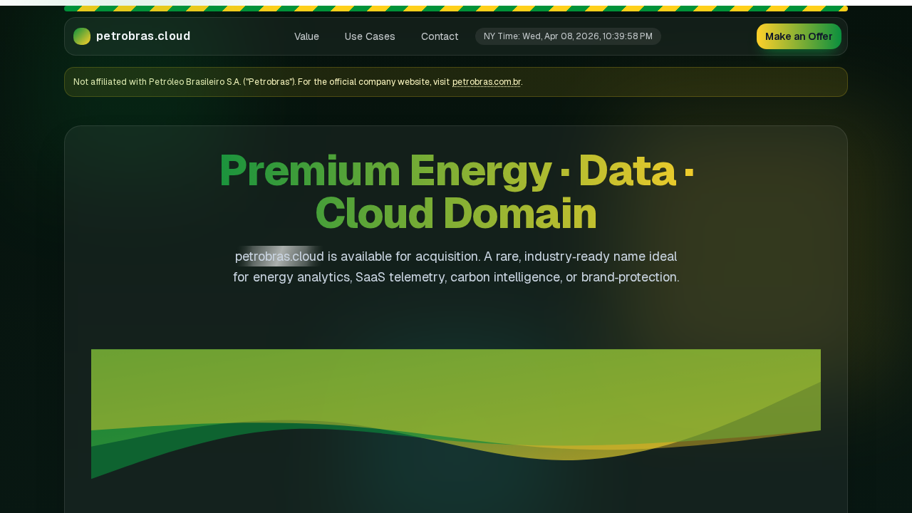 Screenshot of petrobras.cloud