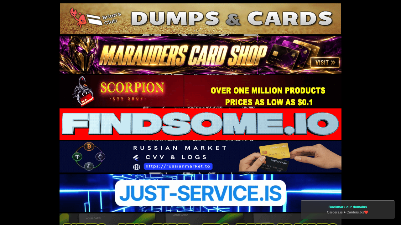 Screenshot of carders.biz captured during the scan