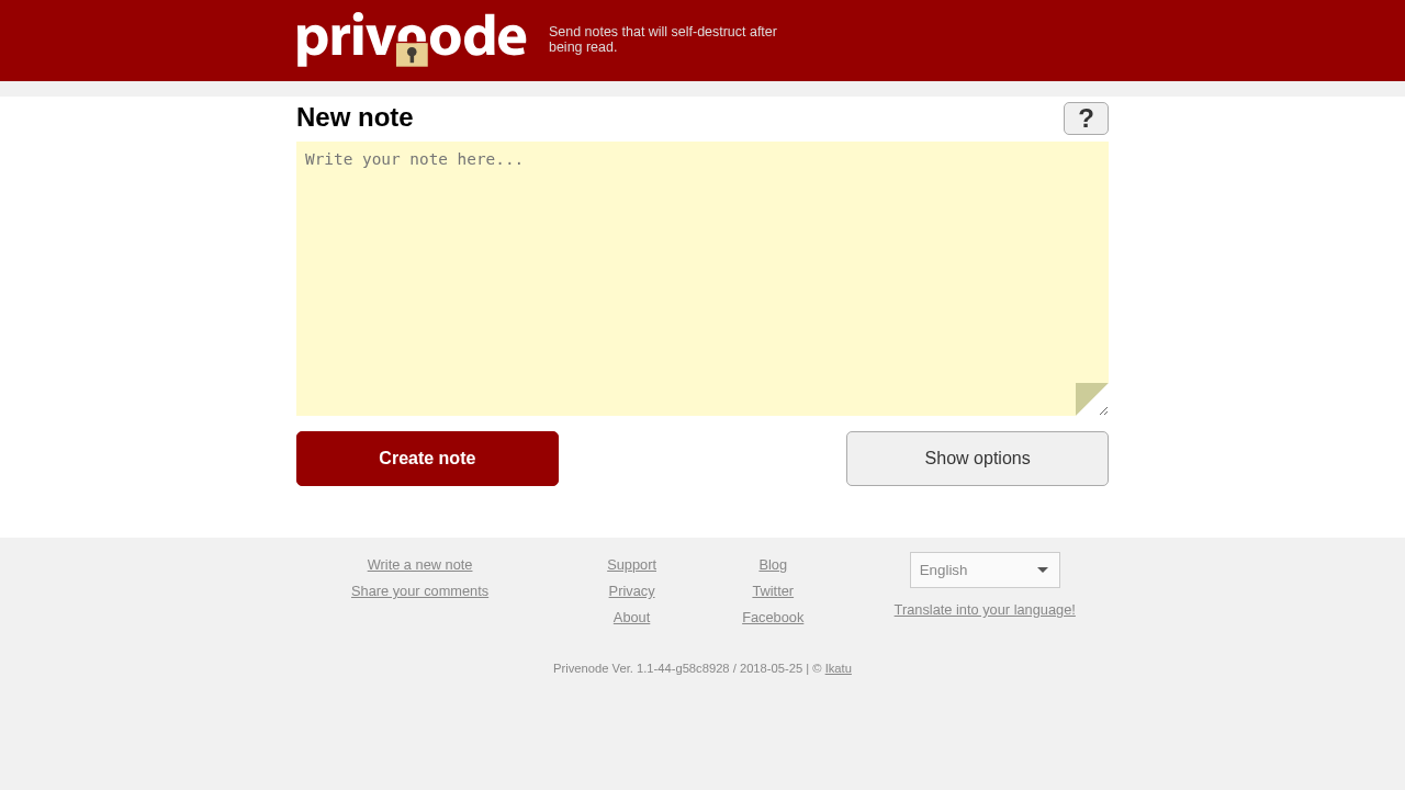 Screenshot of privenode.com