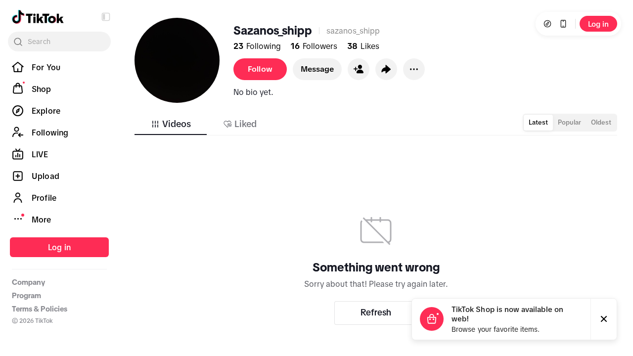 Screenshot of www.tiktok.com captured during the scan