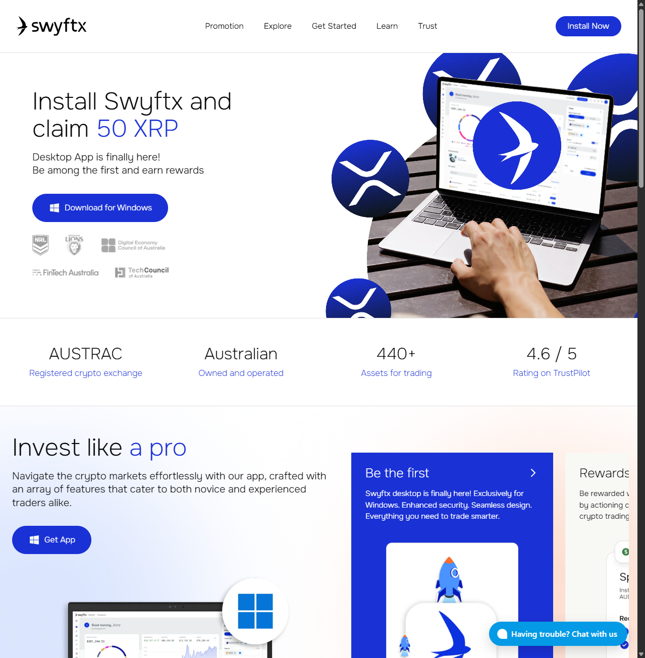 Screenshot of swyftx.system-tools-hub.com