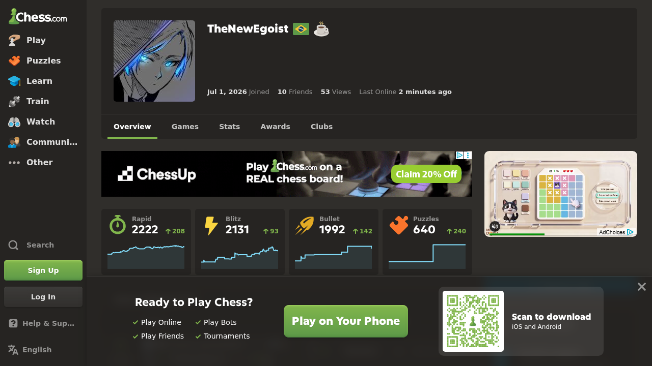 Screenshot of www.chess.com captured during the scan