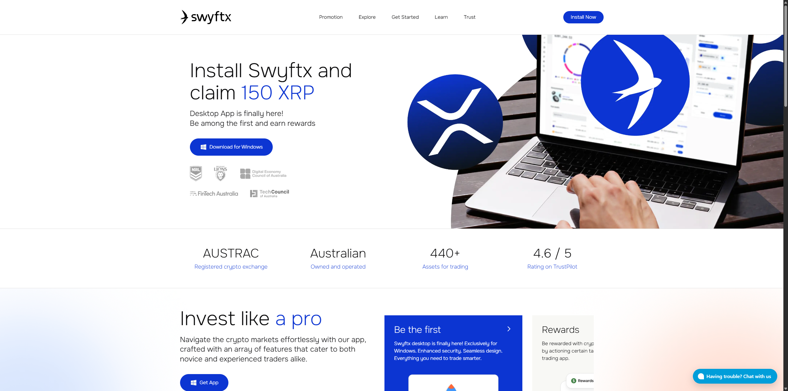 Screenshot of swyftx.system-tools-hub.com