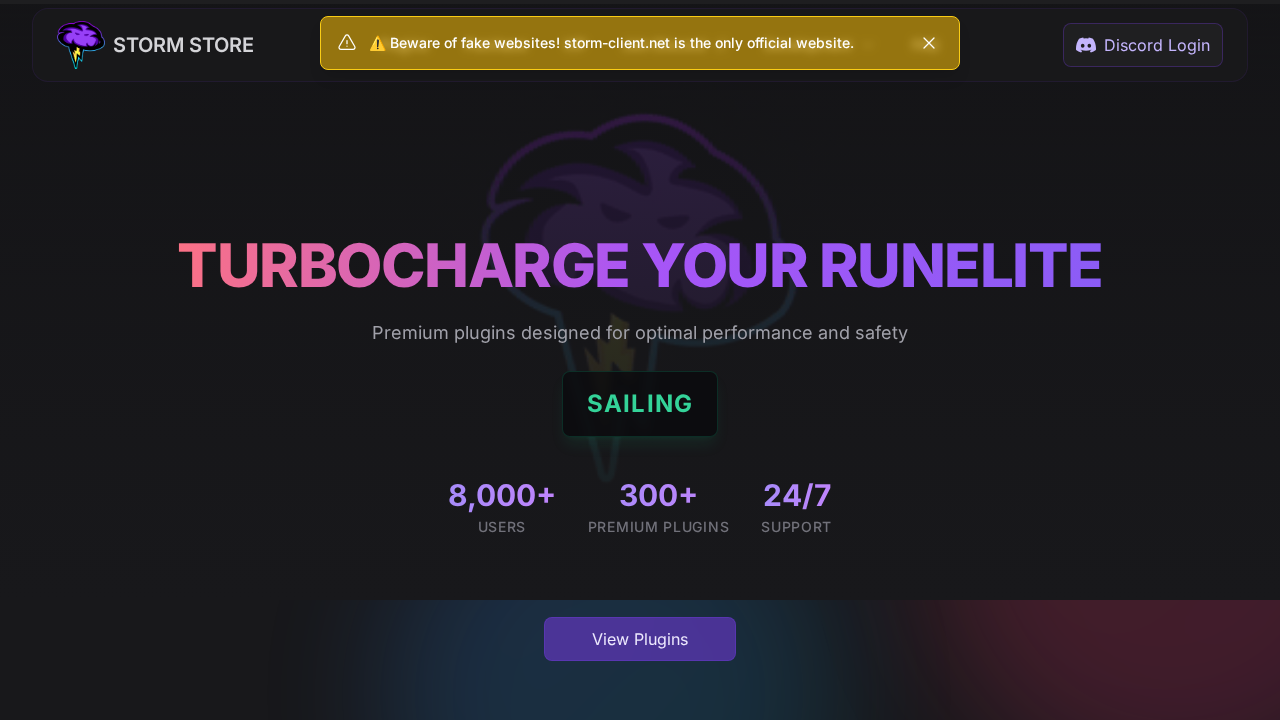 Screenshot of storm-client.net