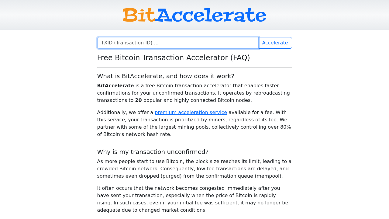 Screenshot of bitaccelerate.com