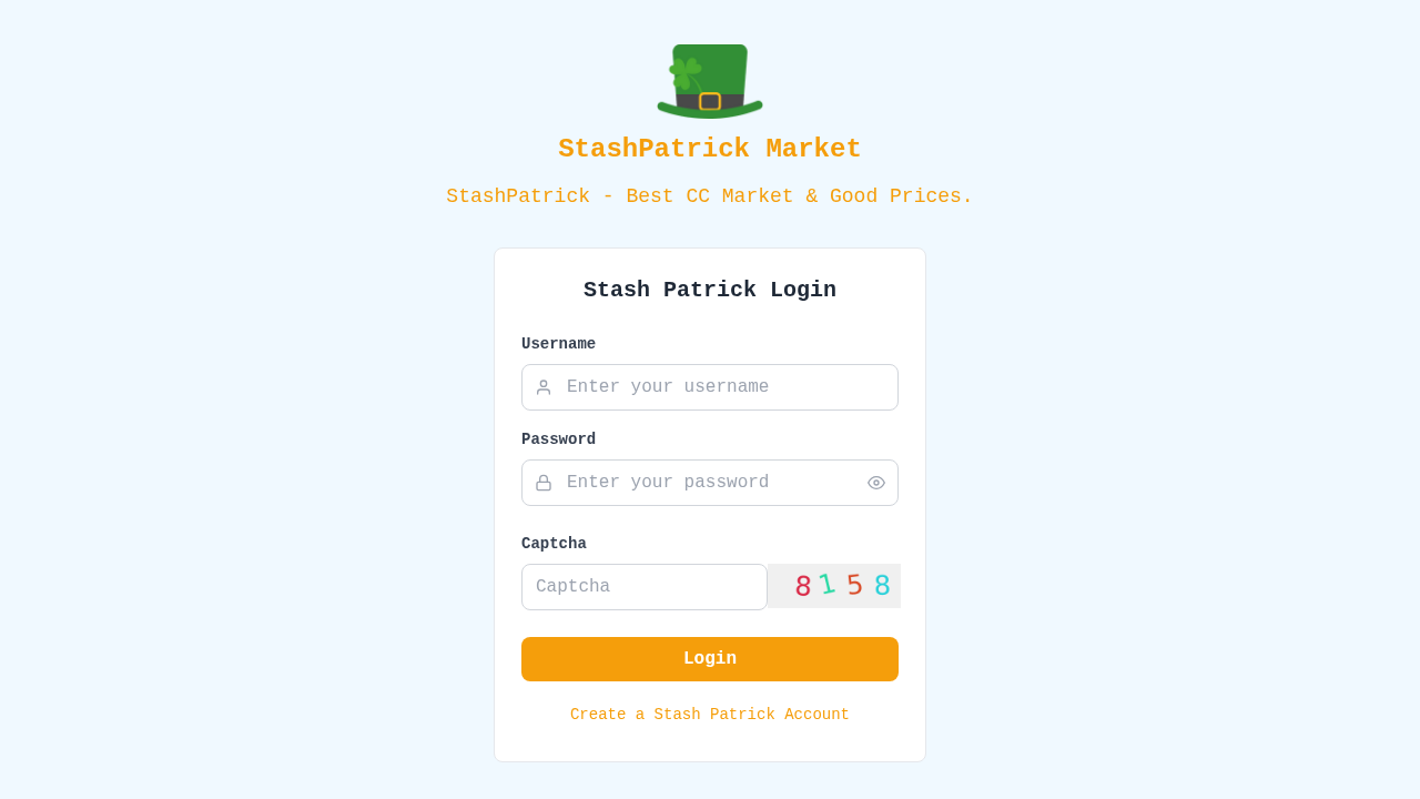 Screenshot of stashpatrick.click captured during the scan