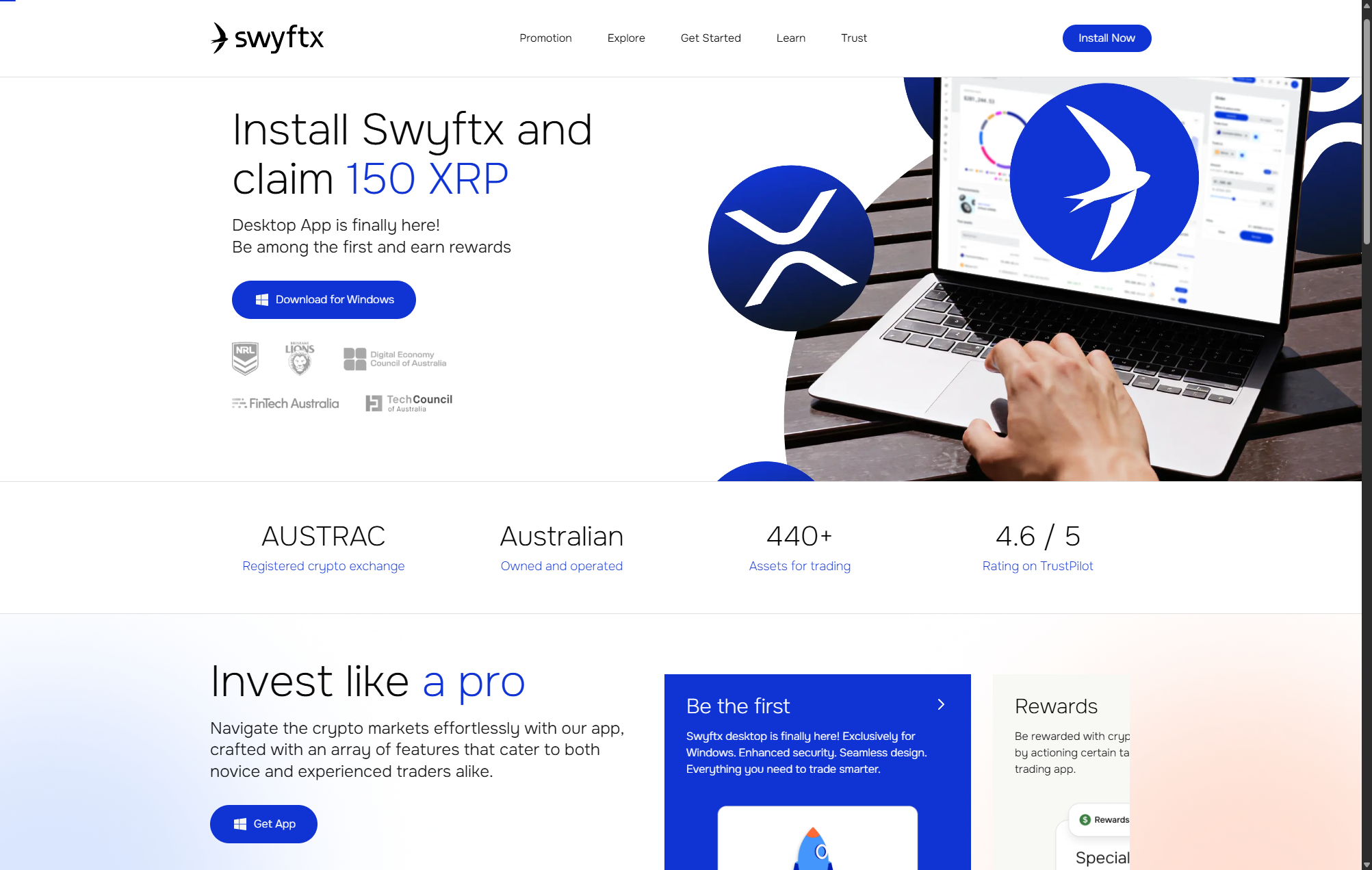 Screenshot of swyftx.workspace-app-lab.com