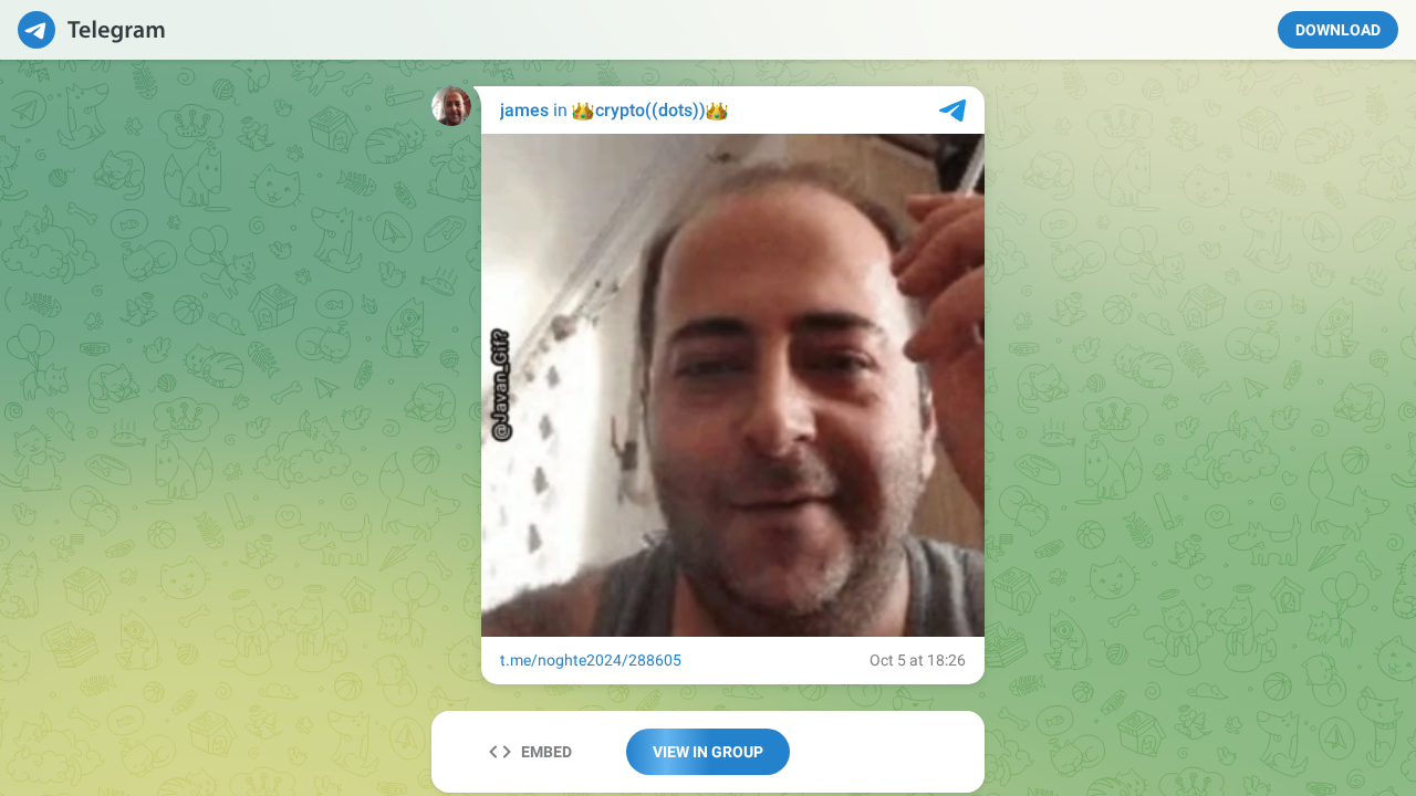 Screenshot of t.me captured during the scan