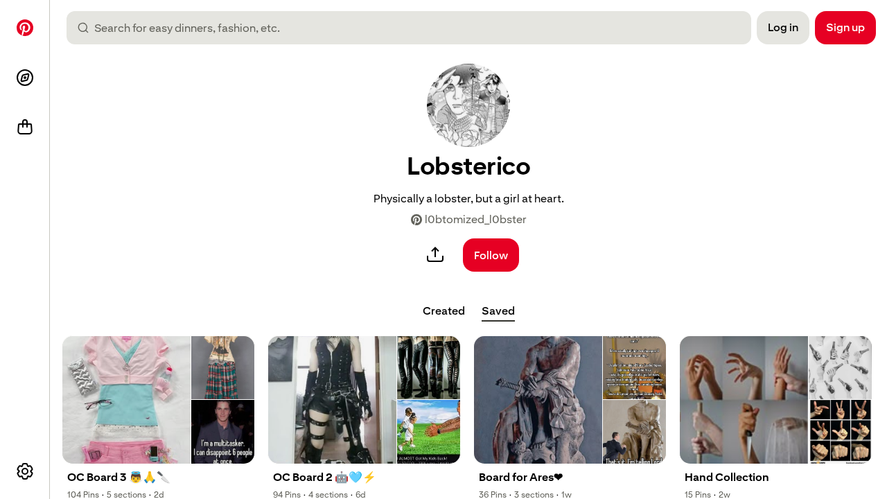 Screenshot of www.pinterest.com captured during the scan