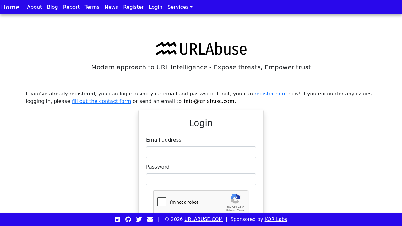 Screenshot of urlabuse.com