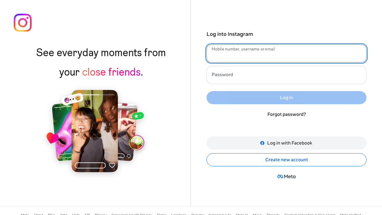 Screenshot of www.instagram.com captured during the scan