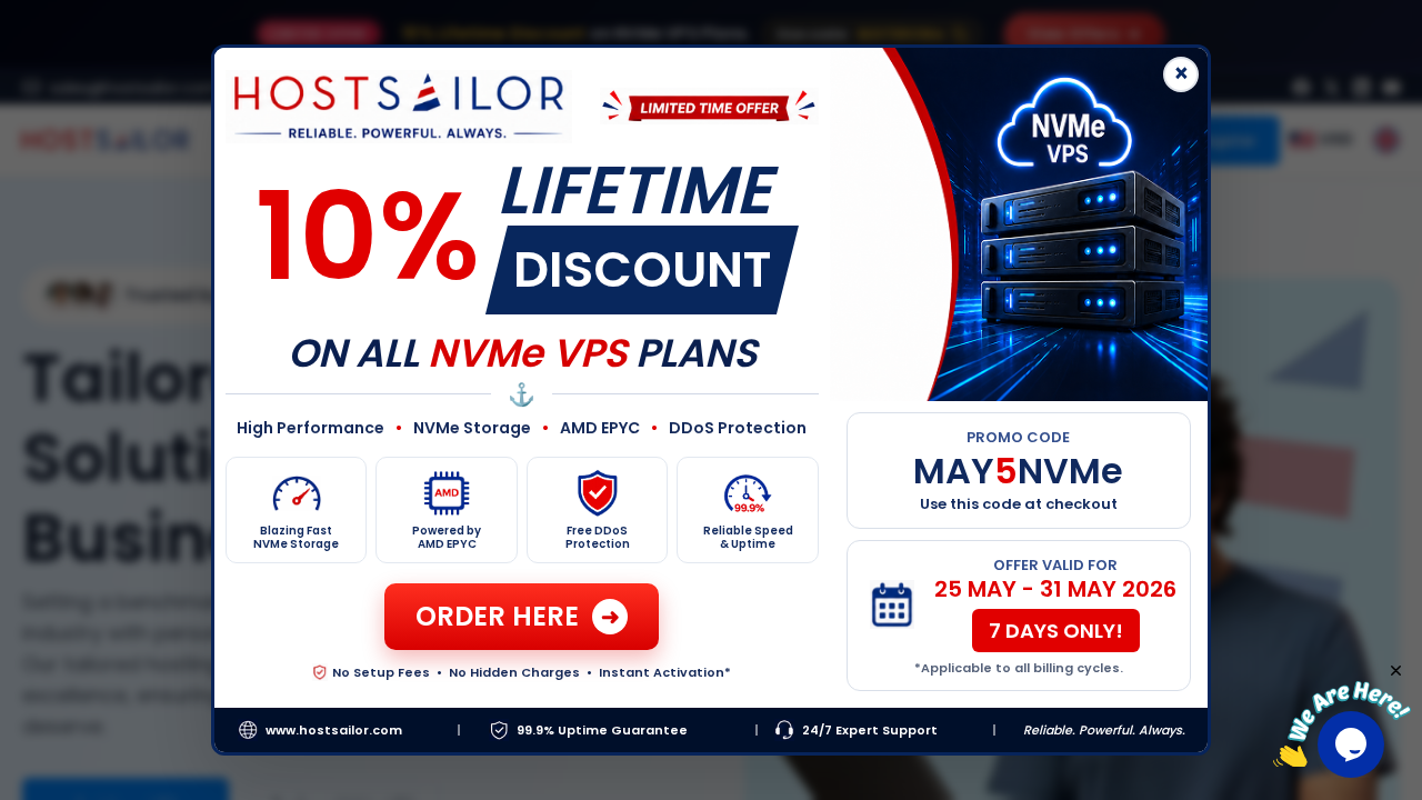 Screenshot of hostsailor.com