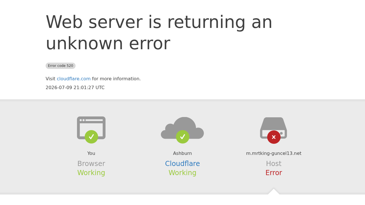 Screenshot of m.mrtking-guncel13.net captured during the scan