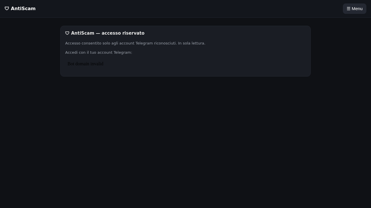 Screenshot of antiscam.sportbot.live